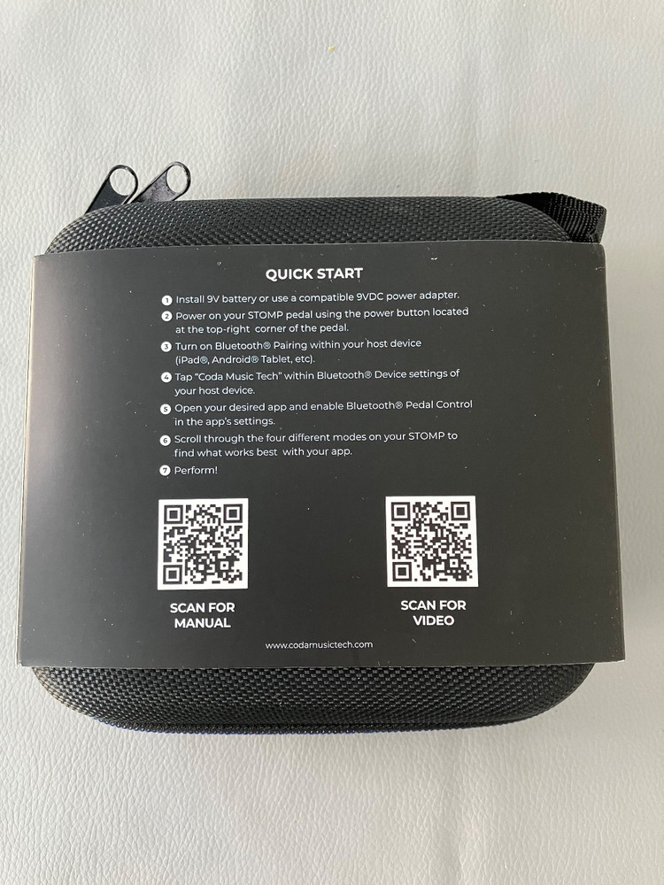 Coda STOMP Bluetooth Page Turner & App Controller - NEW