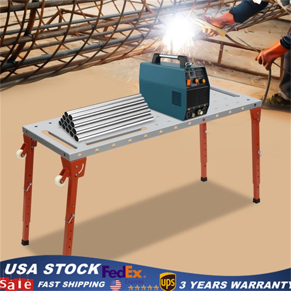 Steel Portable Welding Table Welding Workbench Table Folding Work Bench Silver