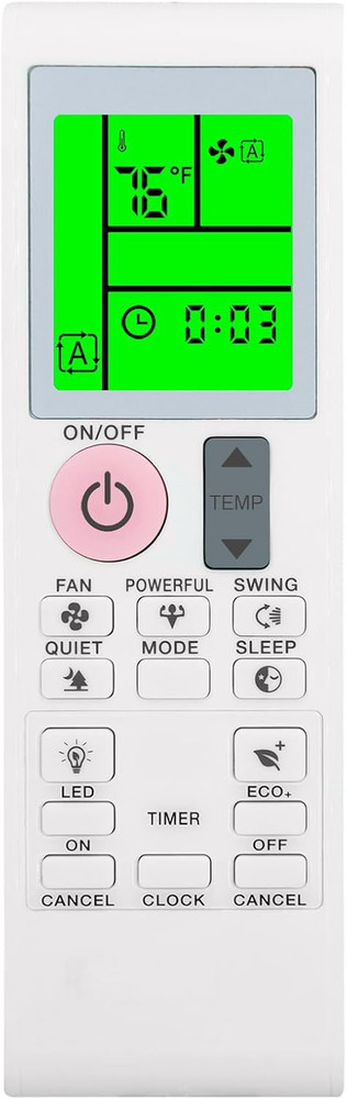 Daikin Remote Control Replacement with Wall Holder 2531835 2543304