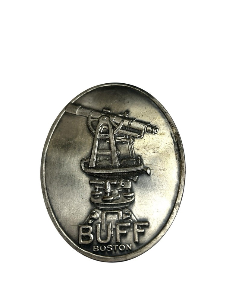 Antique Buff Boston Transit Telescope Emblem