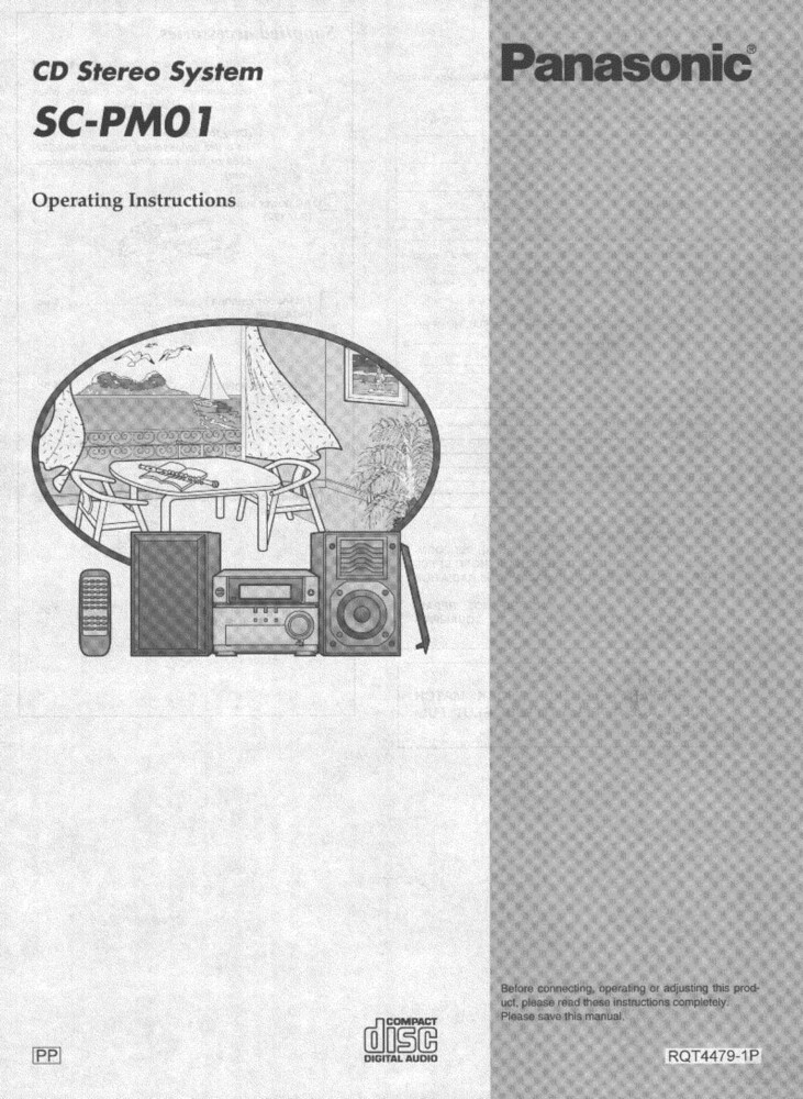 Panasonic SA-PM01 CD Stereo System Owners Instruction Manual