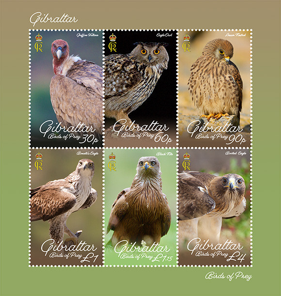 Gibraltar - Birds of Prey (MS)
