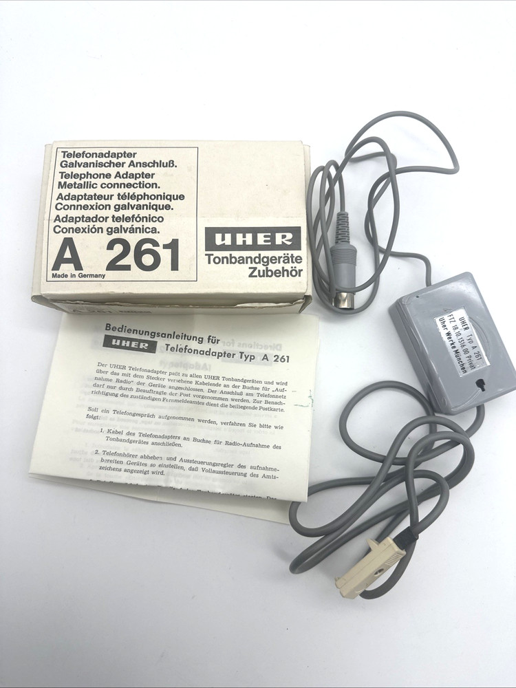 Uher A261 Telephone Adaptor Germany *READ