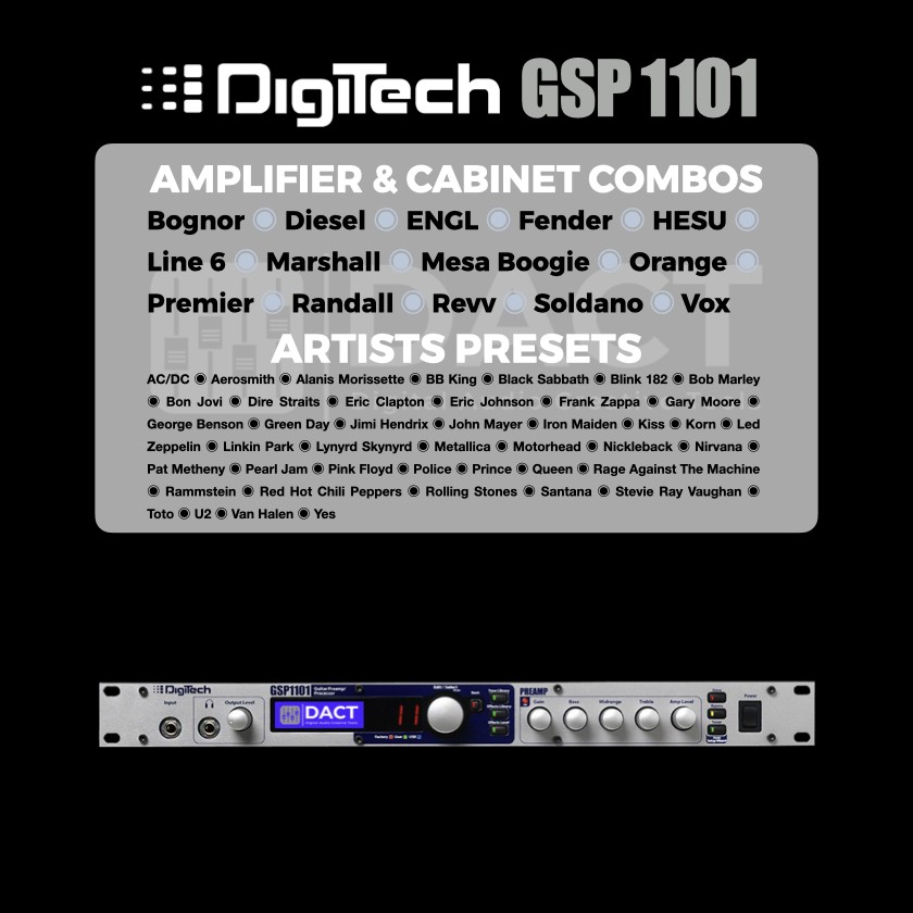 Digitech GSP1101 Amplifier Modeling & FX Presets Library