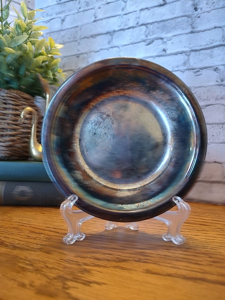 Vintage Reed & Barton Silver Plated 6 In Candy Dish In “Colonial” Pattern
