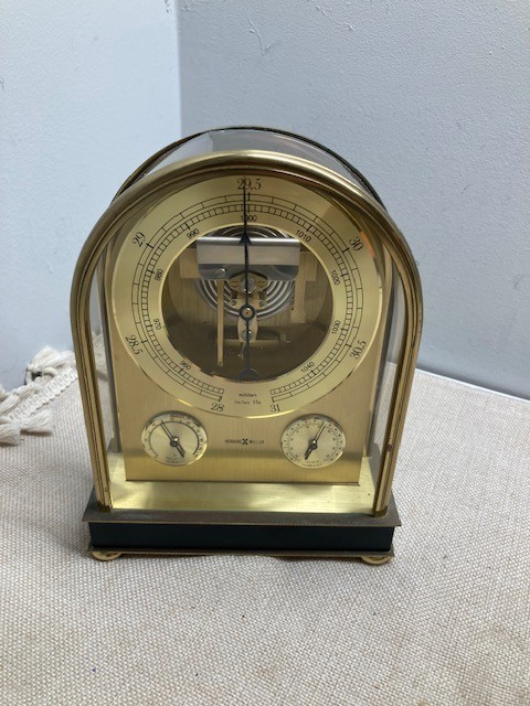 Howard Miller Solid Brass Ships BAROMETER Measures Pressure Temperature Humidity