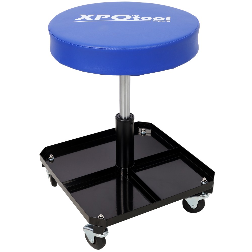 250LBS Rolling Pneumatic Creeper Garage,Adjustable Mechanic Stool with Tool Tray