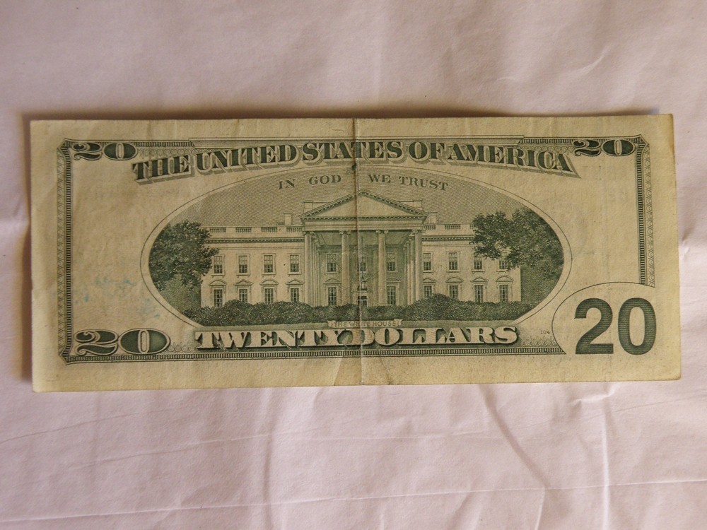 1996 Twenty Dollar Bill Error Misaligned Upshift Misprint