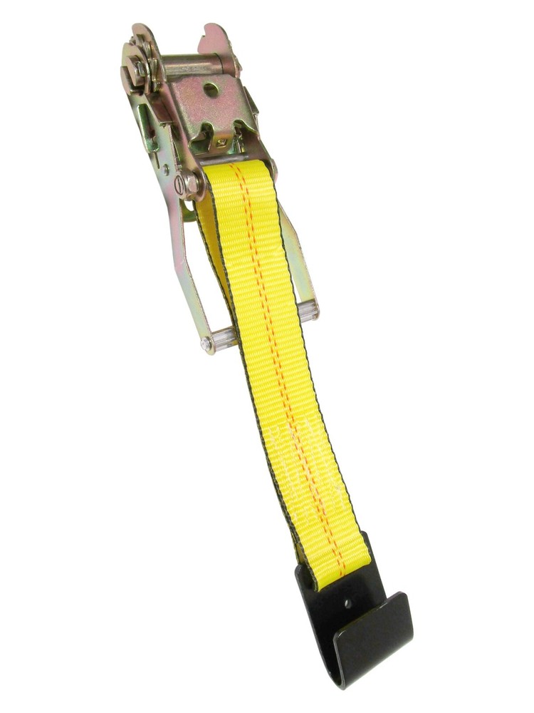 2" x 15' Ratchet Strap Tie Down Assembly with Flat Hooks for Cargo Control 4 pcs