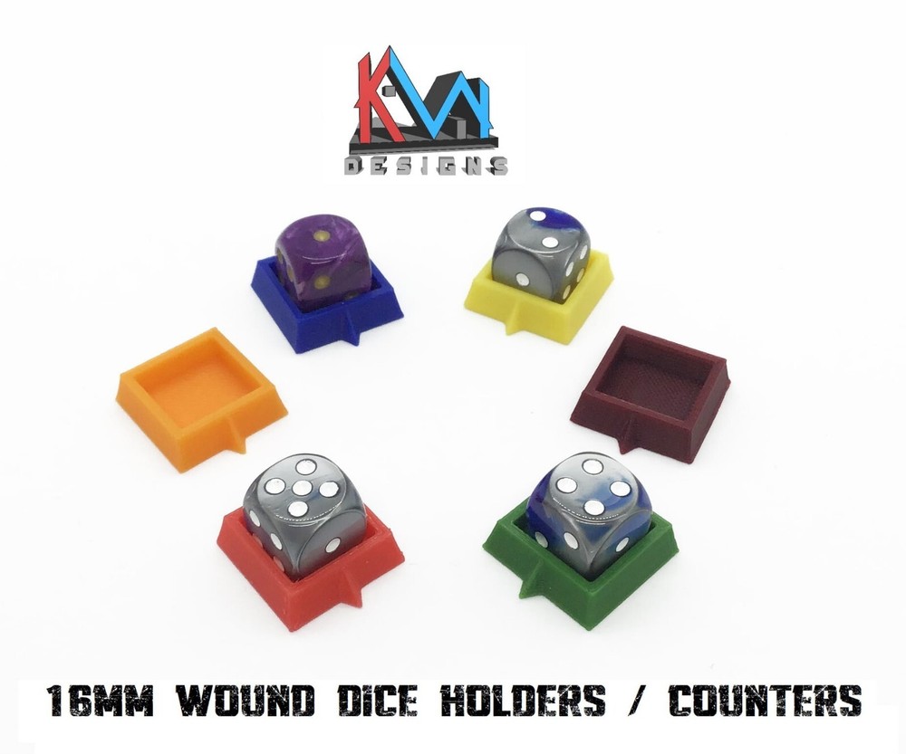 3D Printed - 16mm Wound Dice Holders