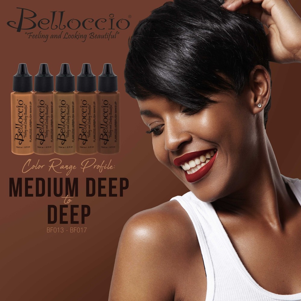 New Belloccio Pro Airbrush Makeup JAVA SHADE FOUNDATION Flawless Face Cosmetics