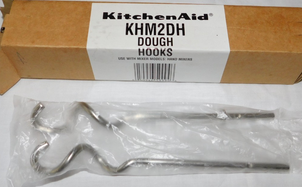2 KitchenAid Dough Hooks Hand Mixer Attachment KHM2DH