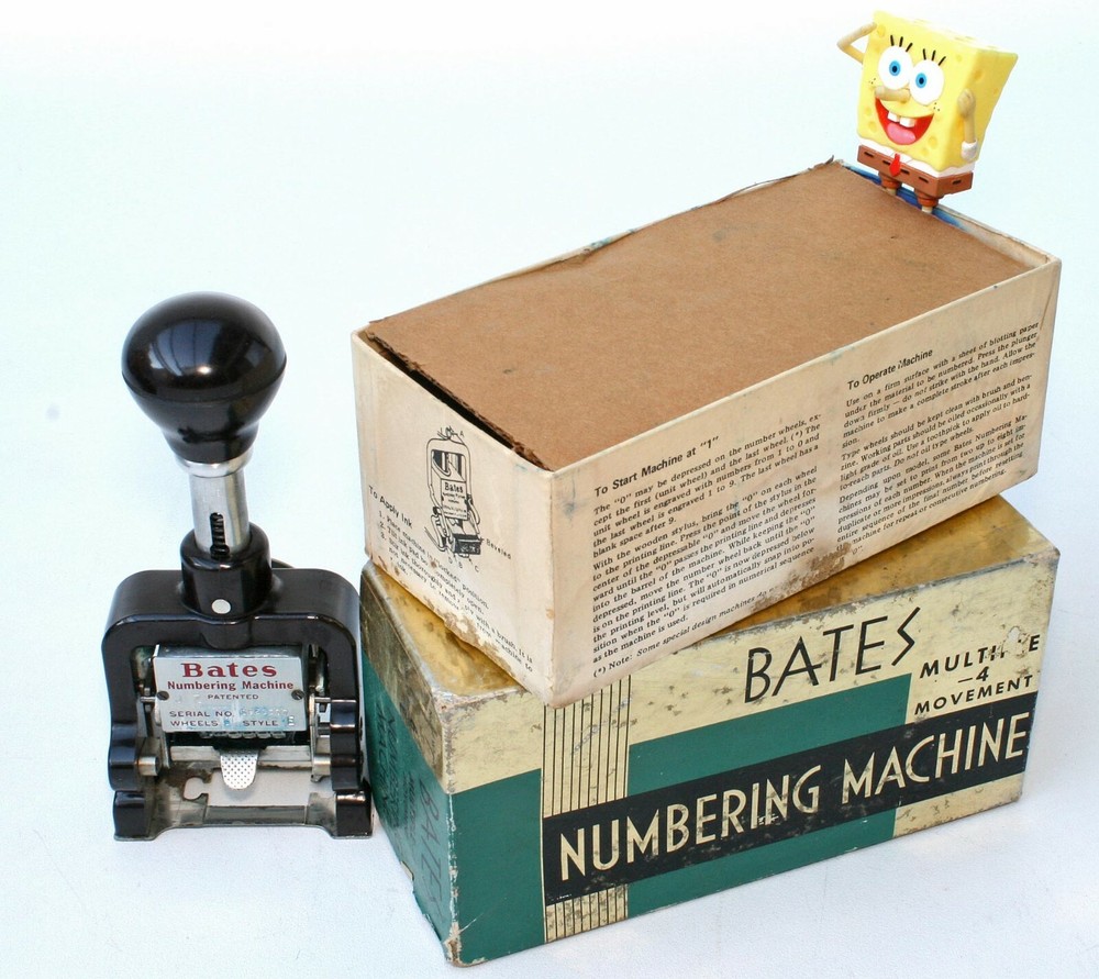 Bates Numbering Machine 4, Needs TLC