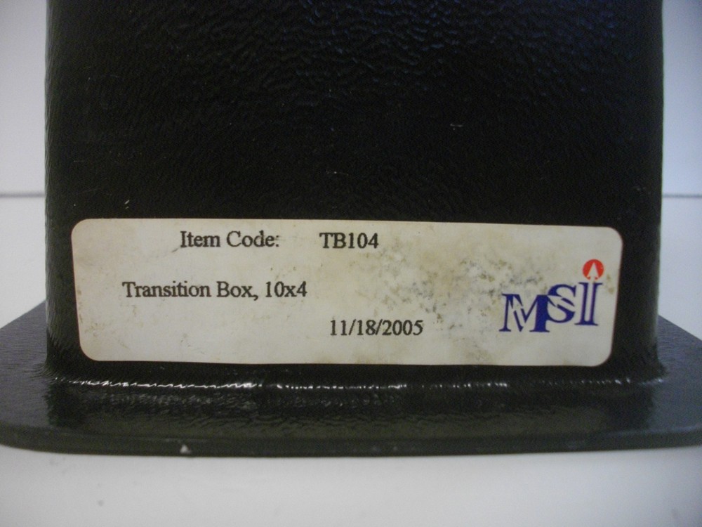 MSI TB104 Blank 10" x 4" ABS Plastic Transition Box
