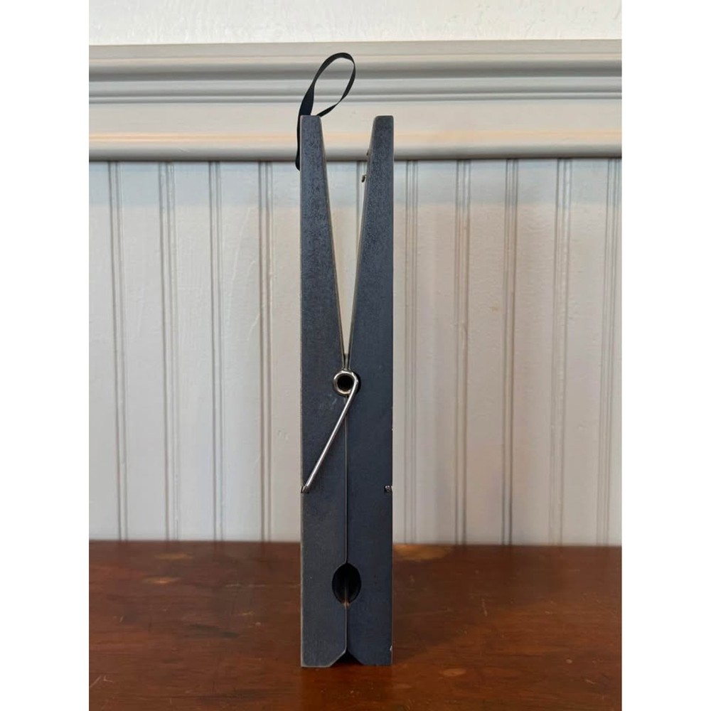 Oversized Black Wooden Clothespin Wall Display Decor