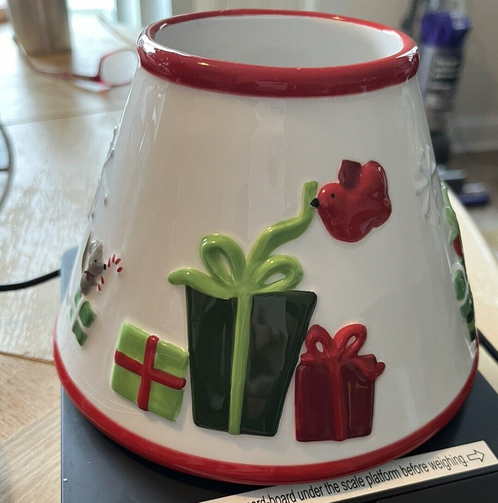 White Barn large Jar Shade Topper Christmas