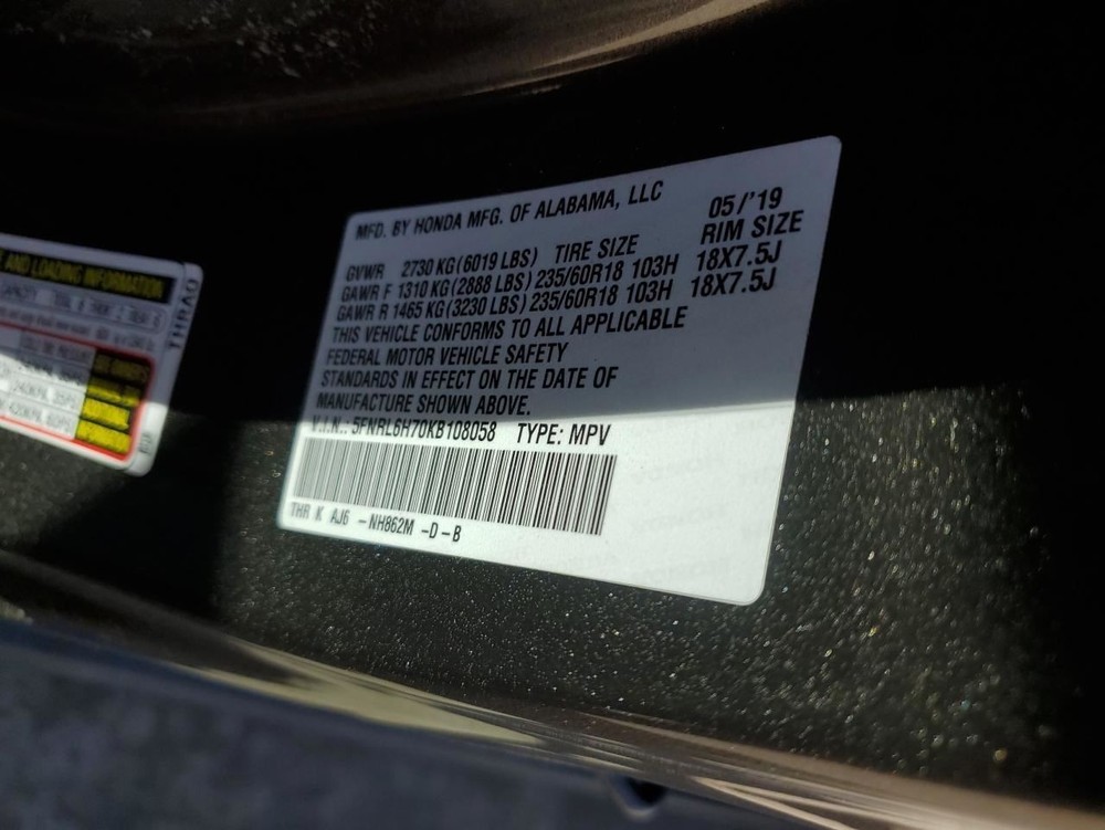 Fuse Box Engine Compartment EX Fits 18-19 ODYSSEY 4687544