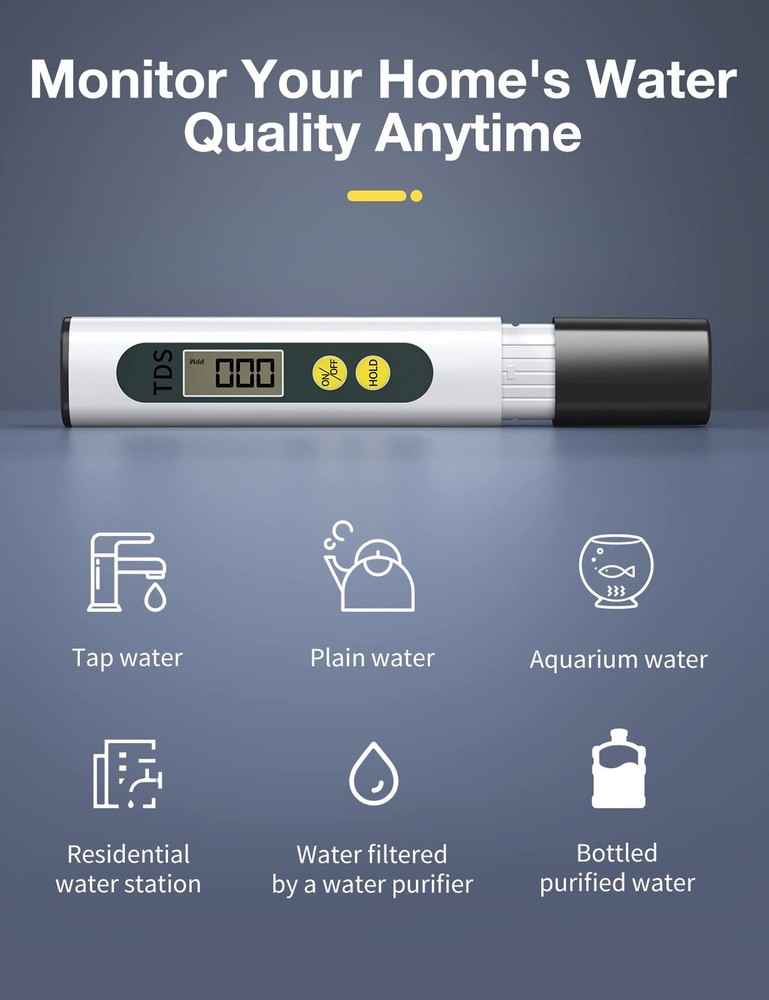 Tds Meter Digital Water Tester - Affordable & Reliable Testing White