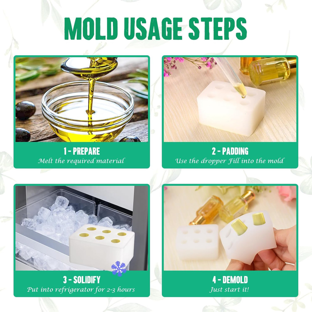Reusable Silicone Suppository Molds Kit, 2ML | Includes 4 Suppository Mold Trays