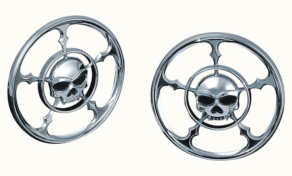 Kuryakyn Front Zombie Chrome Speaker Grills (3787)