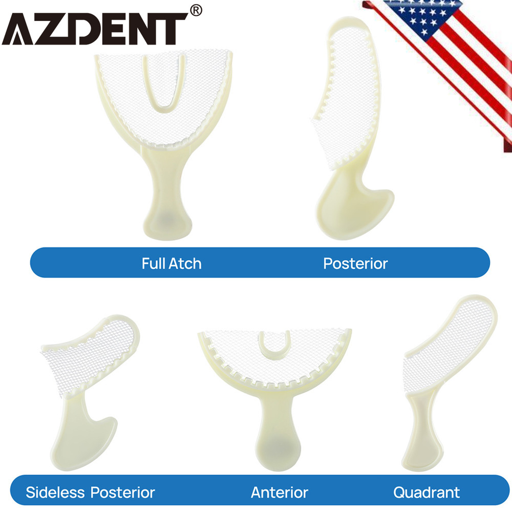 Disposable Dental Impression Triple Trays Registration Bite Trays Multi Size