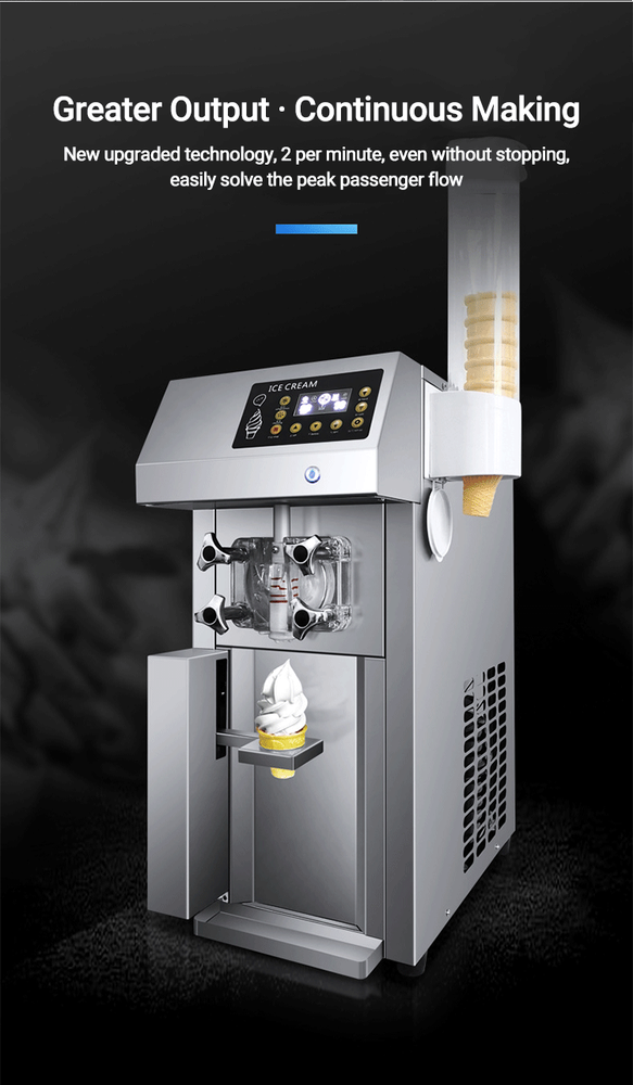 12L/H High Quality Tabletop Ice Cream Machine Automatic Ice Cream Maker Machine