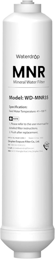 Waterdrop Remineralization Filter WD-MNR35, 1/4" Quick Connect Mineral Filter