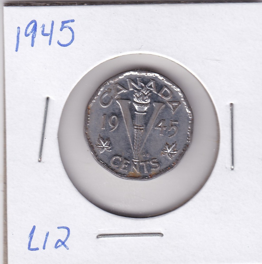 1945 Canada 5 Cents L12