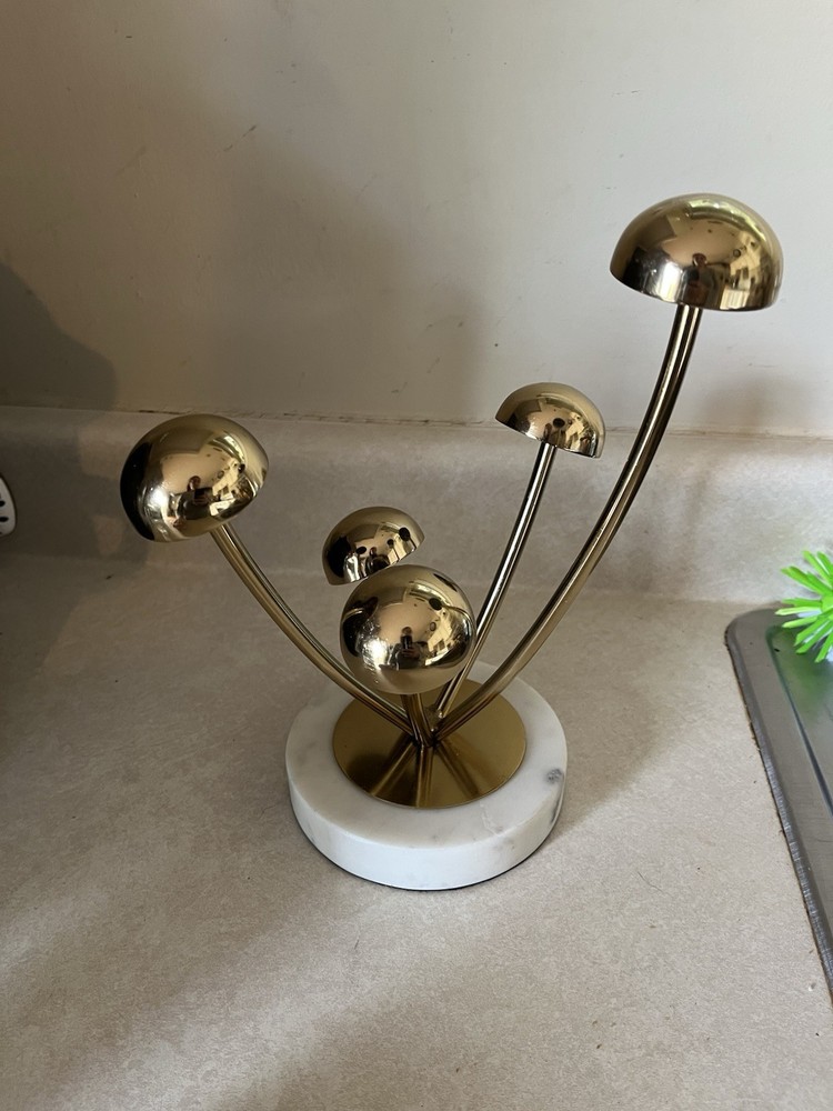 Unique Mushroom Mcm Look Figure On Marble Stand