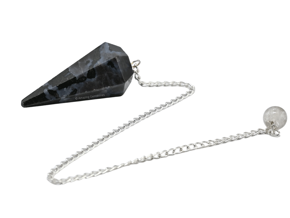 Indigo Gabbro Dowsing Crystal Pendulum