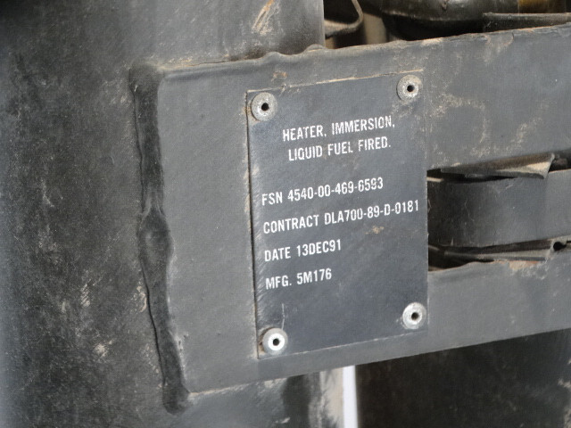 US Military Liquid Fuel Fired Immersion Heater 35,000BTU