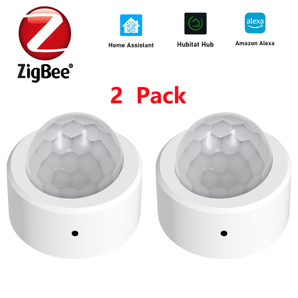 2 Zigbee Wireless Motion Sensor Detector for Smart Home Assistant Hubitat Alexa