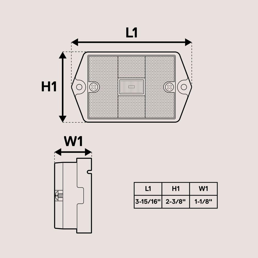 DOT Surface Mount Amber LED Side Marker Light for Utility Boat Trailers Over 80