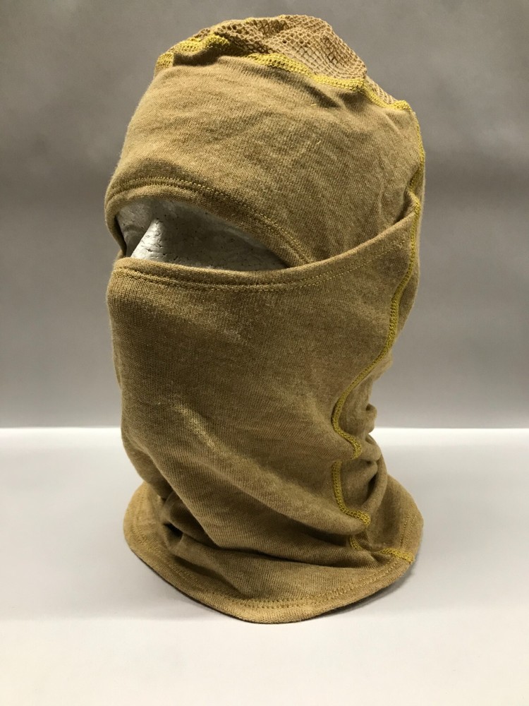 USMC FROG Balaclava Protective Face Shield Fire Resistant Tan OSFM Medium Weight
