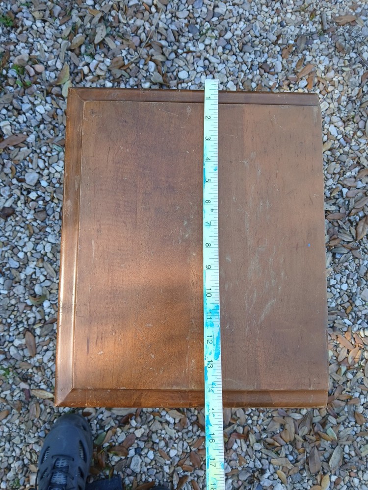 Vintage Solid Maple Single Drawer Nightstand Lion Handle Hardware