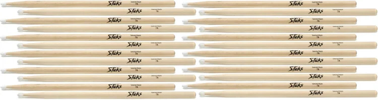 On-Stage Stands 7A Nylon Tip Maple Drumsticks