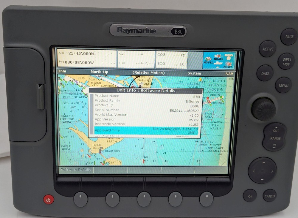 Raymarine E80 8.4" Marine Radar GPS Chartplotter MFD Display Unit #1 *AS-IS READ