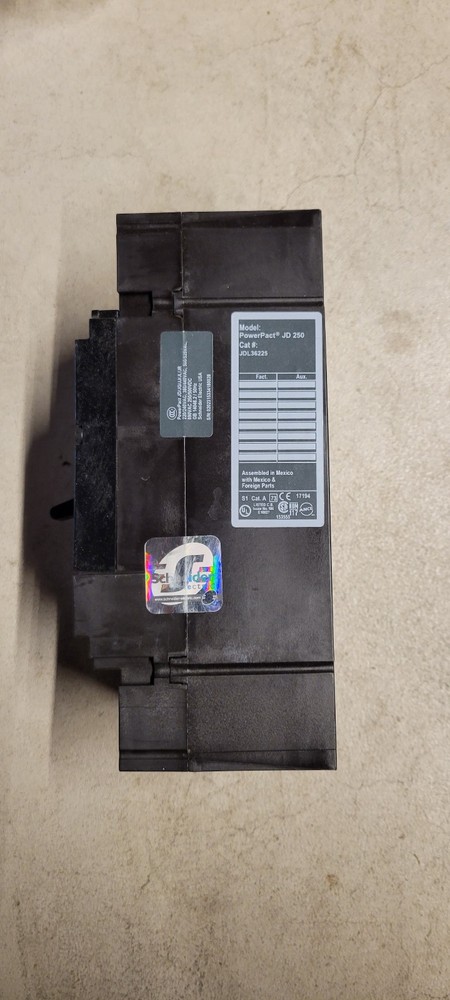 Square D JDP36250 250 Amp 600v Circuit Breaker
