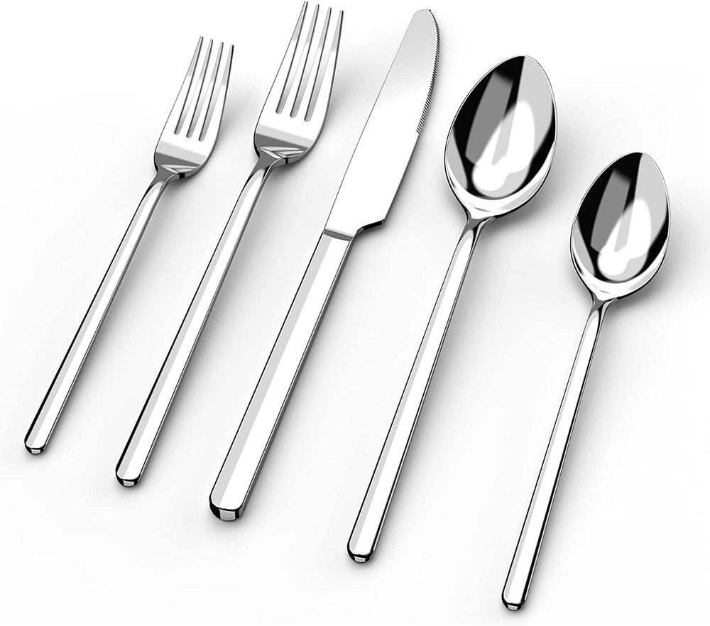 20-Piece Silverware Set for 4, Stainless Steel Flatware, Dishwasher Safe