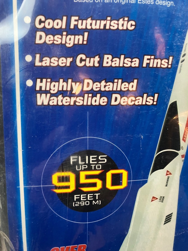 OOP Estes SATELLITE INTERCEPTOR Flying Model Rocket Kit #3027 - Sealed