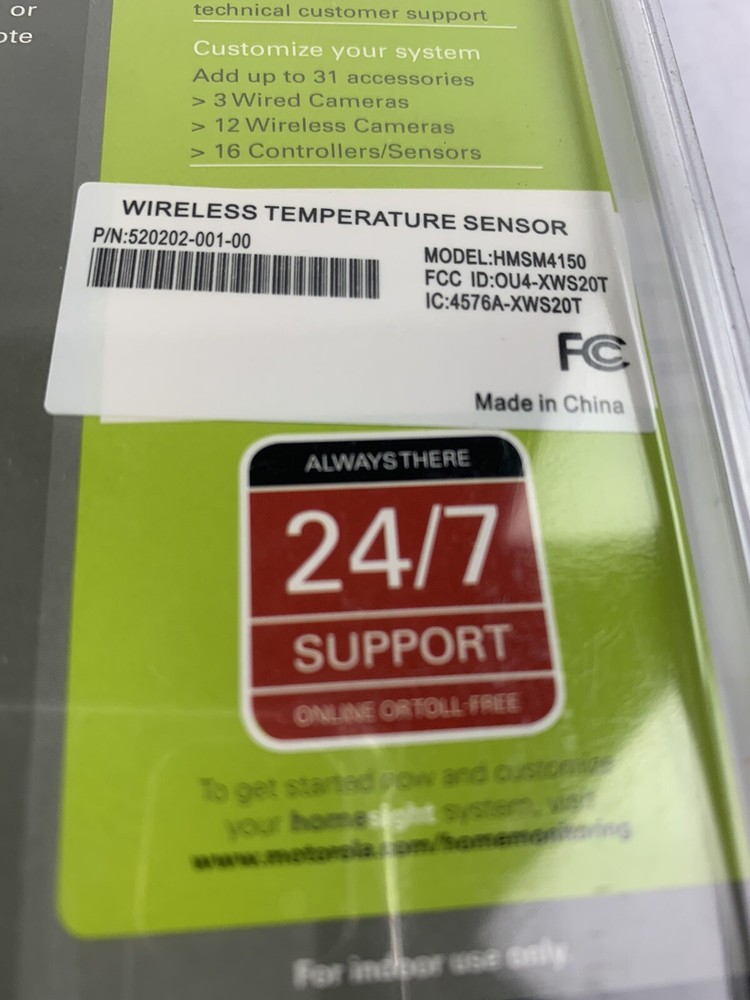 Motorola Homesight Temperature Sensor HMTS4150