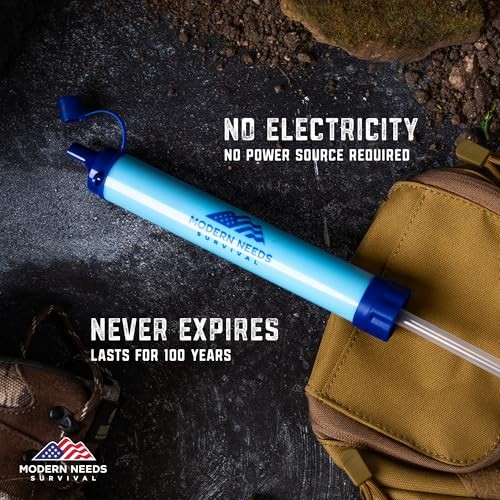 Ready Filter Personal Water Filter Straw | Backpacking Water Filter for 4