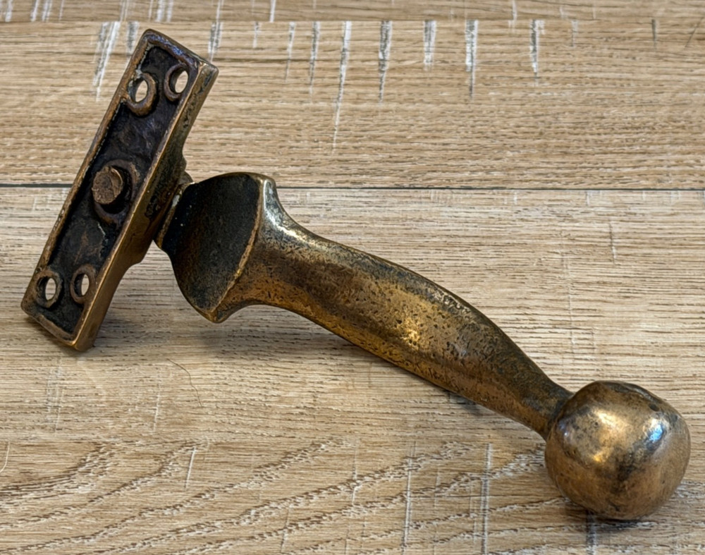 ANTIQUE SOLID BRASS CASEMENT WINDOW HANDLE RECLAIMED