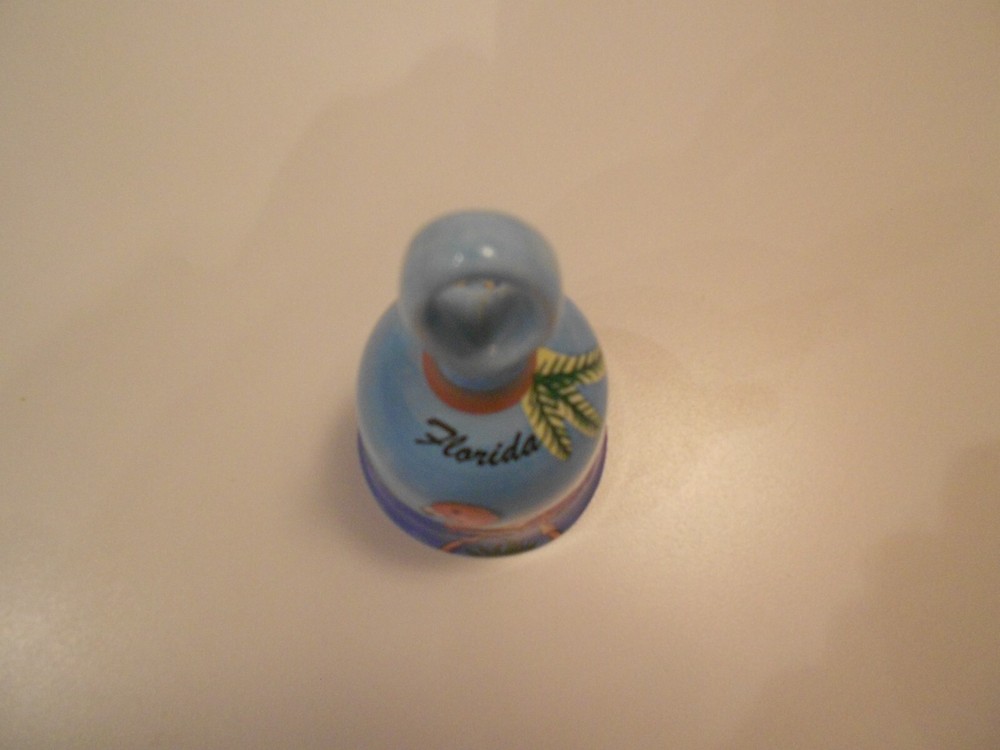 FLORIDA CERAMIC SOUVENIR BELL 5" HIGH
