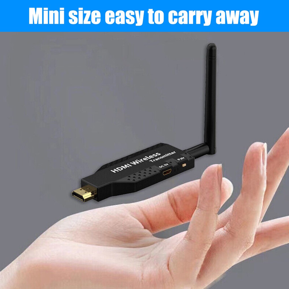 100M Wireless HDMI Video Transmitter Receiver TV Stick Screen Share Extender