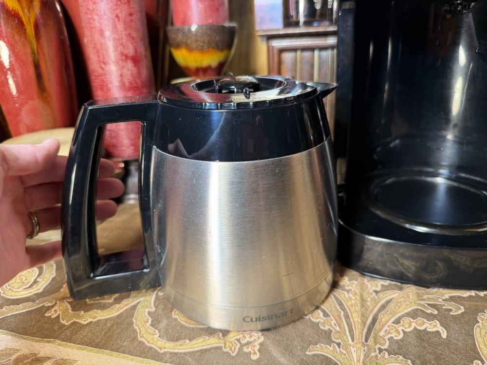 Cuisinart 12-Cup Programmable Thermal Coffee Maker Stainless Carafe Black Tested