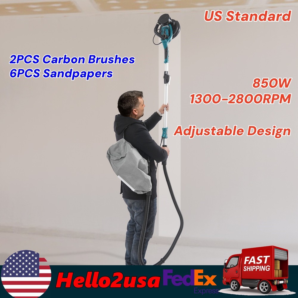Electric Ceiling Wall Sander With Dust Collection Variable Speed Drywall Sander