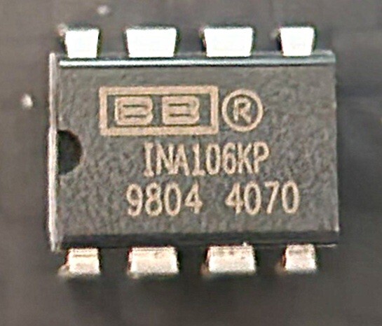 INA106KP, High CM precision differential amplifier, Gain = 10