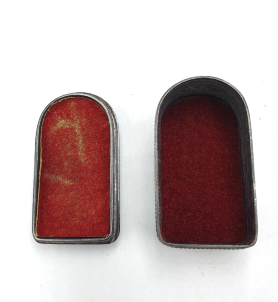 Vintage Mini Pillbox Love In Silver And Enamel