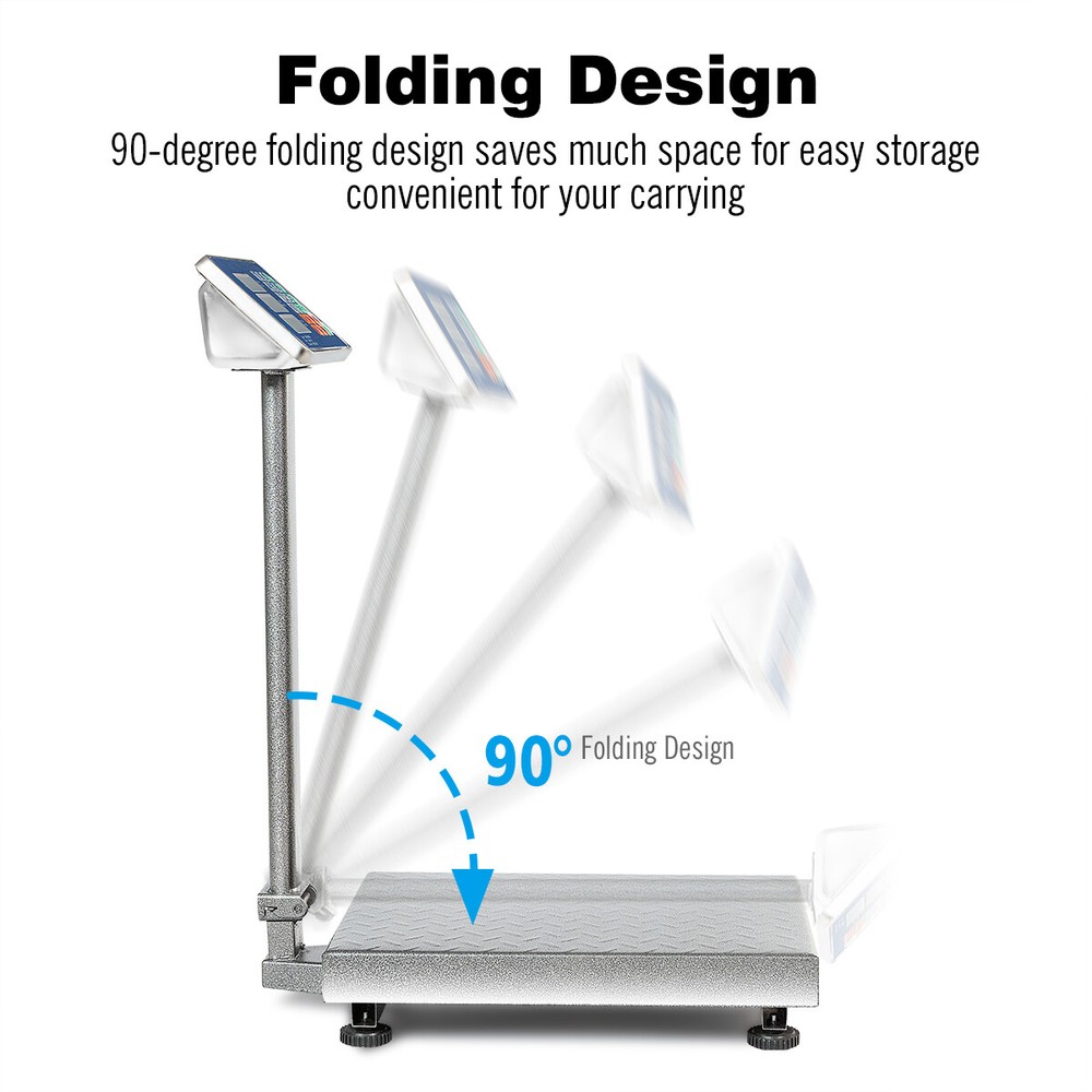 660lbs Weight Platform Scale Digital Floor Folding Scale Postal Shipping Mailing